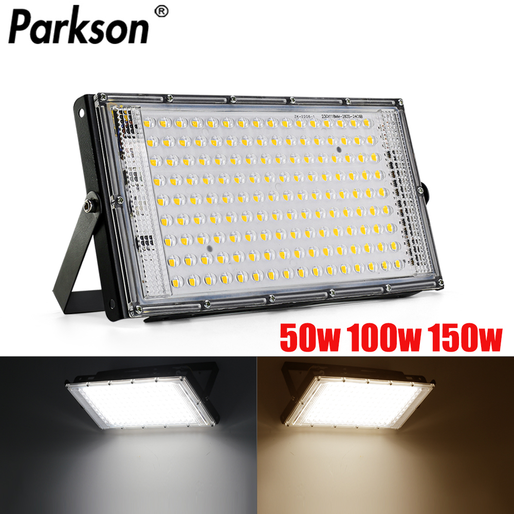 150w 100 50 holofote led ac 220v 240v iluminação ao ar livre à prova dip65 água ip65 holofote led grande luminária de energia refletor