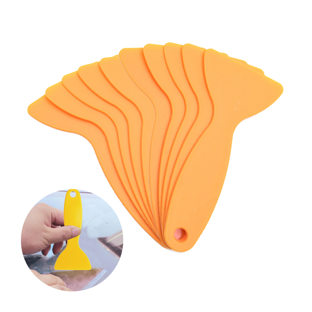 Raspador de plástico para coche, herramienta de limpieza automática, limpiador de ventanas, pala de nieve para parabrisas, pegamento de agua de vidrio, cuchillo escobilla limpiaparabrisas, 5/10 Uds.
