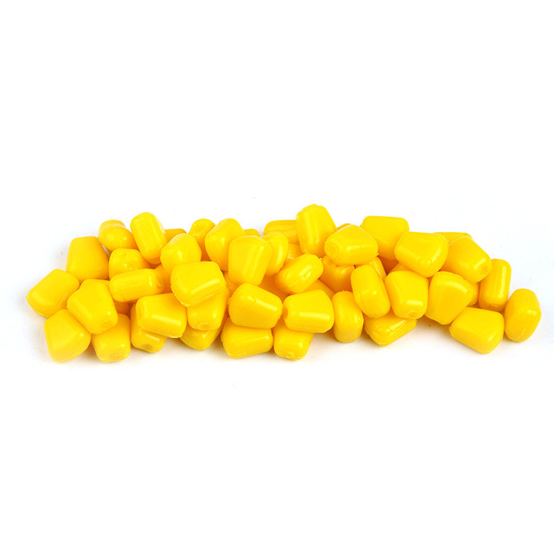 50 uds/100 unidades de cebo suave de silicona con olor a maíz, agua flotante, Señuelos de pesca de carpa de maíz, cebos de goma Artificial