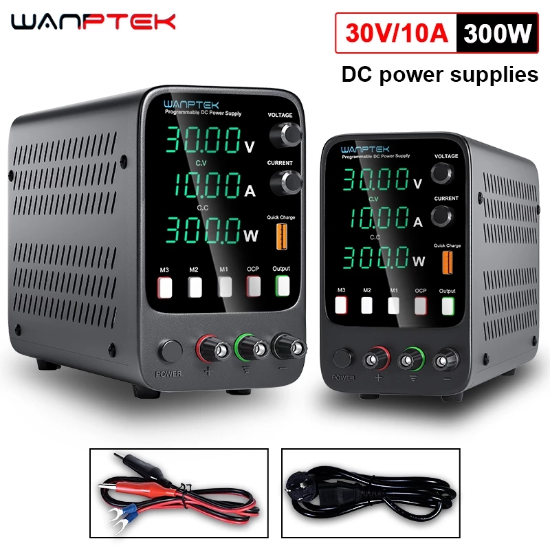 Wanptek Laboratoryjny zasilacz DC 30V 5A 30V 10A 60V 5A 120V 3A Regulowany zasilacz impulsowy ze schowkiem pamięci