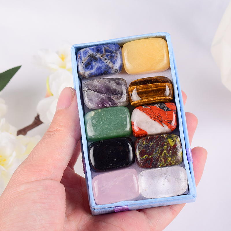 10 pçs/set pedra caída natural 15-20mm mix rocha e quartzo rosa grânulo chakra cura cristal polimento irregular ametista casa
