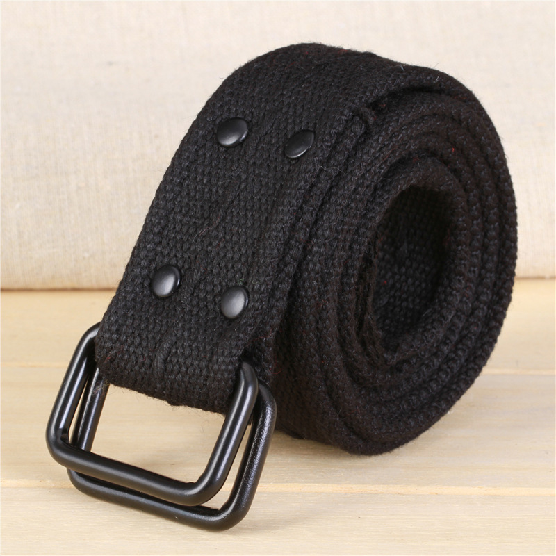 Ceintures en toile à Double boucle pour hommes et femmes, large, de styliste, de haute qualité, de marque célèbre, tactique