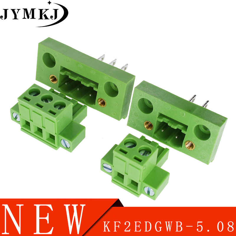 2EDG 5.08 2/3/4/5/6/7/8/9/10/12Pin kątowa linia wtyczka terminalowa typ KF2EDGWB 5.08mm Pitch złącze zacisk śrubowy Pcb Block