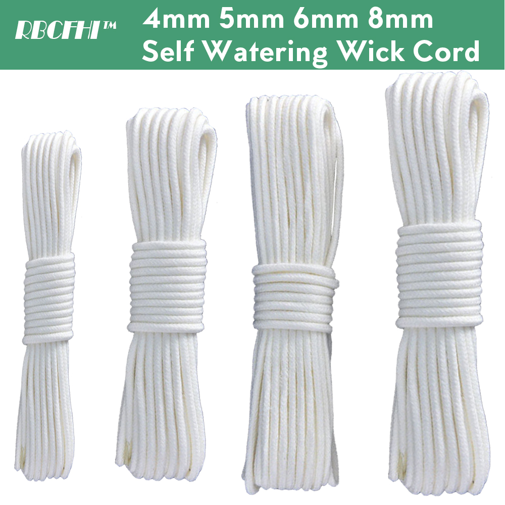 4/5/6/8MM samo podlewanie knot Cord wakacje doniczka DIY urządzenie do automatycznego nawadniania System doniczkowe Auto Drip Waterer Cotton Rope