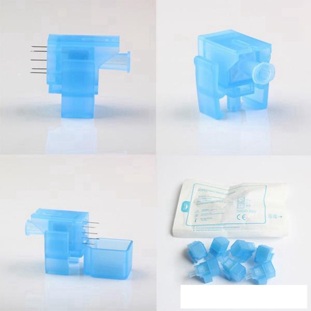 Nano/ 5ขา/9 Pin Mesotherapy เข็ม,ฟื้นฟูริ้วรอย Mesogun Pinhead,theray หัวฉีดความดันเชิงลบตลับหมึก