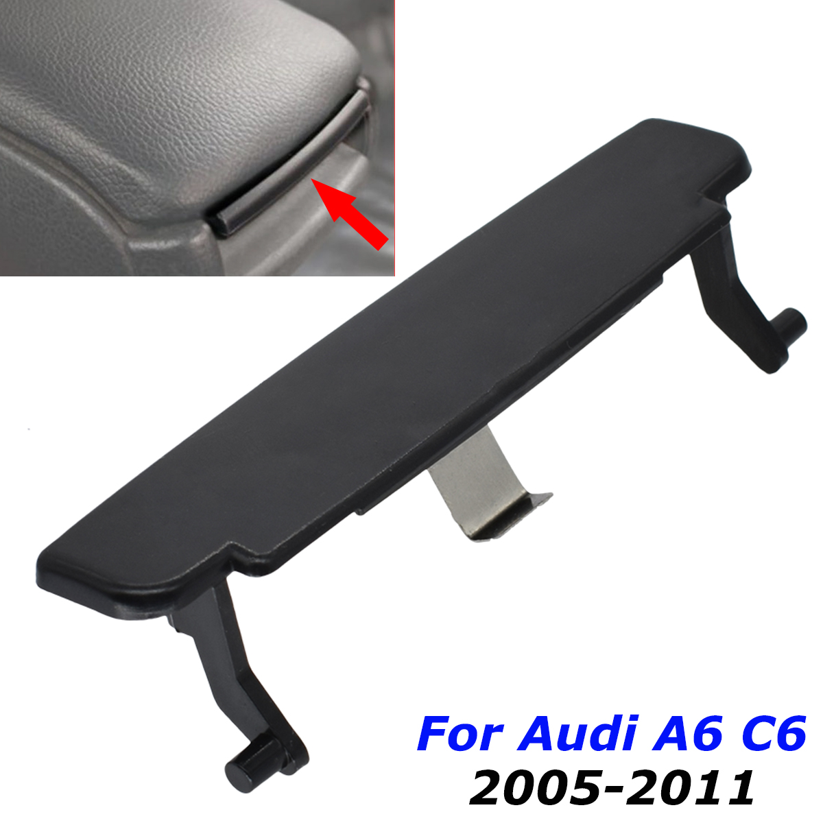 Mobil Sandaran Tangan Tutup Pusat Konsol Cap Latch Cover Klip Menangkap 4F0864245 untuk Audi A6 C6 2005 2006 2007 2008 2009 - 2011 Aksesoris
