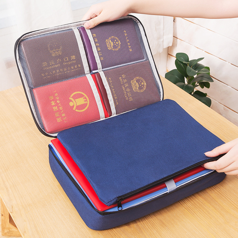 Bolsas para documentos impermeables de gran capacidad, soporte organizador de viaje multifuncional para el hogar, suministro de carpetas de archivos de negocios para escuela y oficina