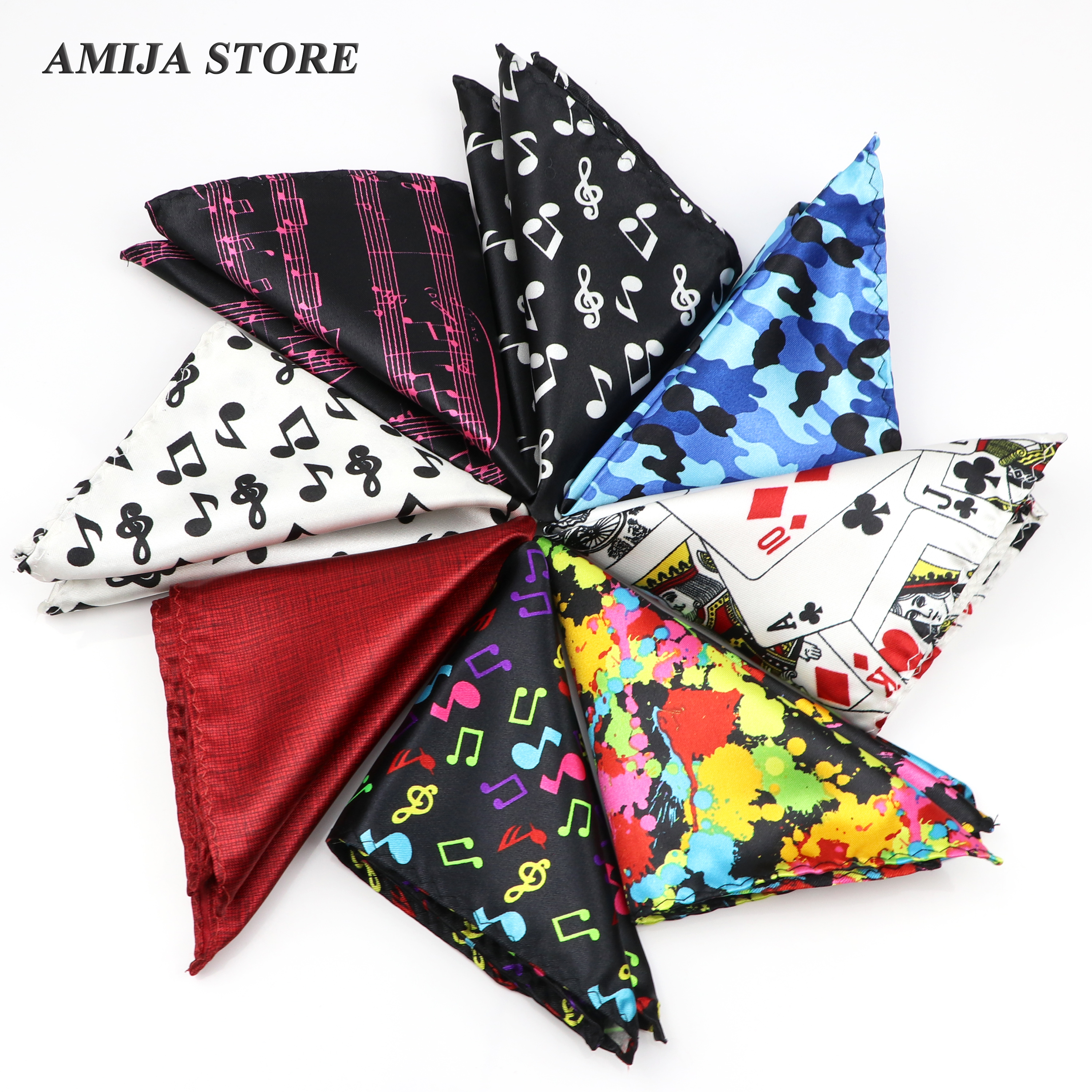 Bolso musical praça piano stave guitarra xadrez lenço poliéster hankie casual festa bonito presente smoking bowtie acessórios