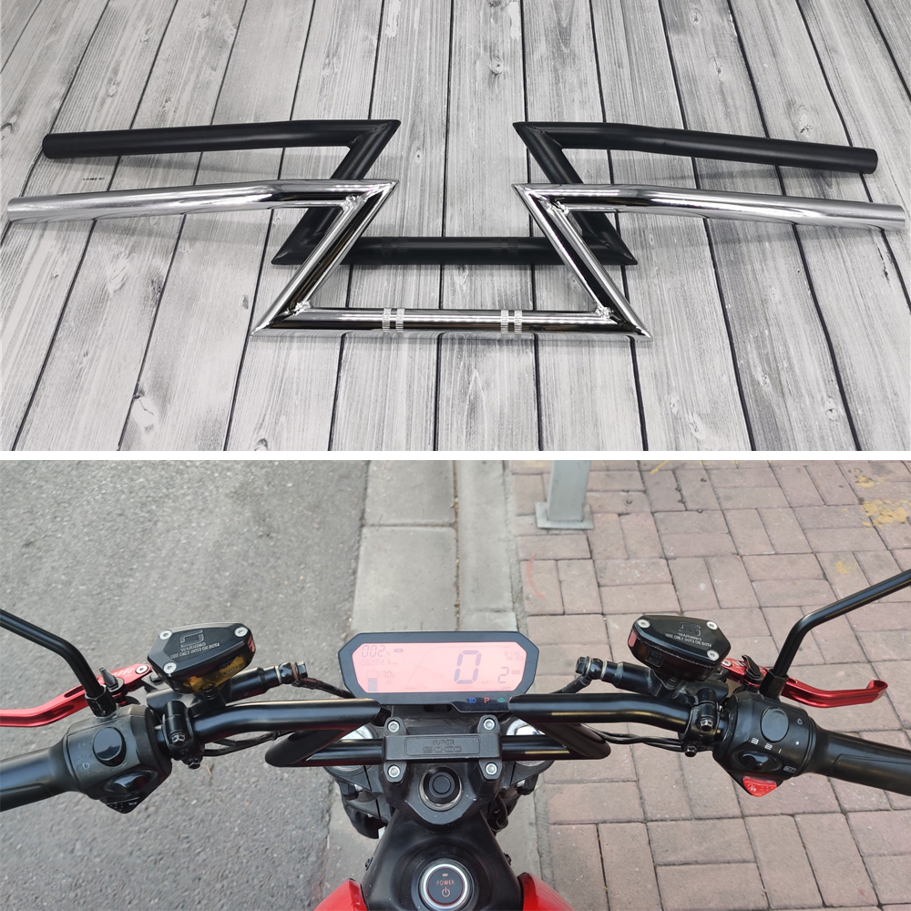 Guidon de moto rétro 25mm 1 en effet, pour XL 883 1200 X48 ocia Softail Cruisers Bobber Chopper Cruiser Scooter guidon Z-Bars