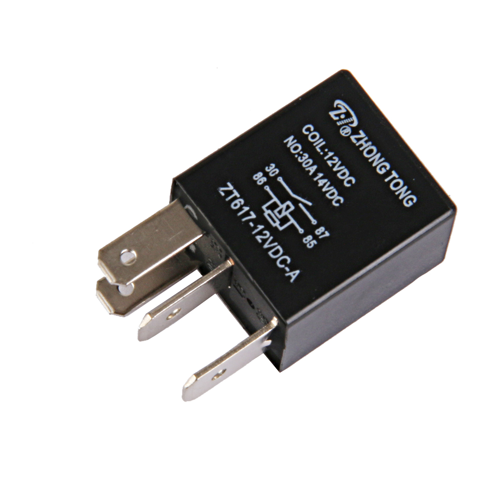 Relés de relé SPST de 4 pines para coche, camión, automotriz, DC 12V, 30A, 30 AMP