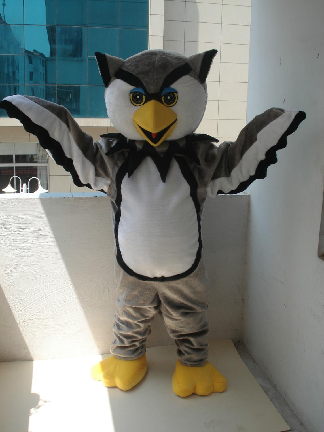 Versi Baru Kostum Maskot Burung Hantu Mewah The Evil Gaun Indah Pesta Ulang Tahun Dewasa Pakaian Cosplay Halloween Pakaian Natal