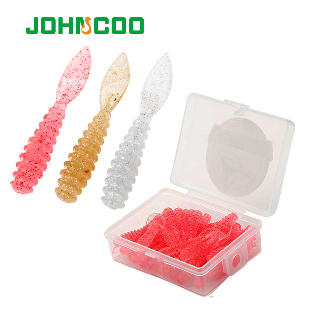 JOHNCOO 50 шт./кор. Мягкая приманка AJING 35 мм 0,38 г мебару джиг-головка, блесна плавающая приманка мягкая червячная морская рыба