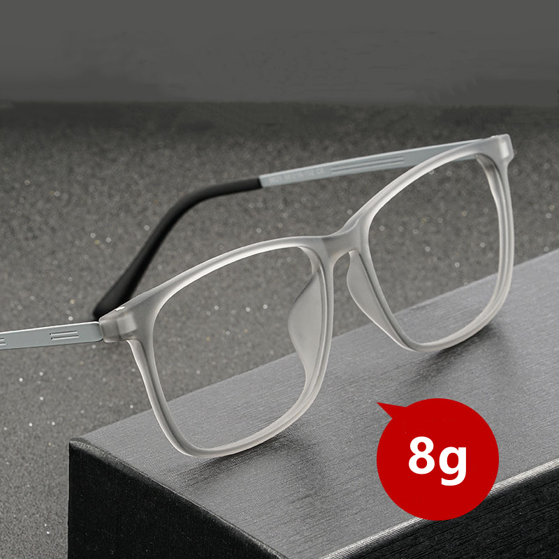 Montura de gafas de titanio para hombre, gafas ultraligeras para miopía, montura completa, cómoda, gafas ópticas cuadradas de gran tamaño, montura 9825