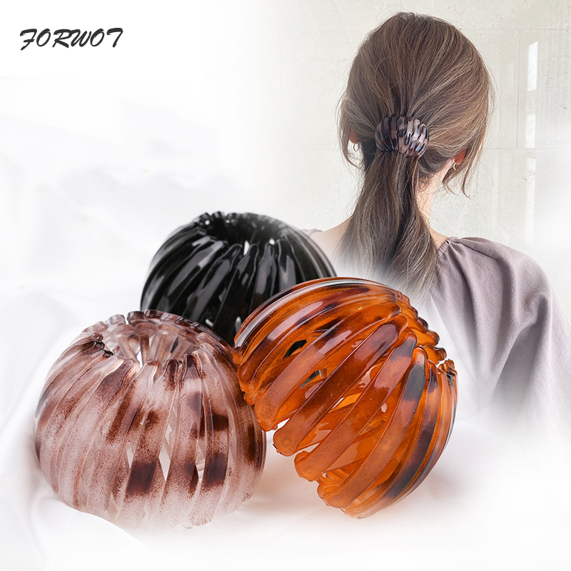 Mode Vrouwen Bun Crystal Haar Klauw Paardenstaart Gesp Haar Clip Vogelnest Uitbreiden Haaraccessoires Vrouwelijke Paardenstaart Hoofddeksels