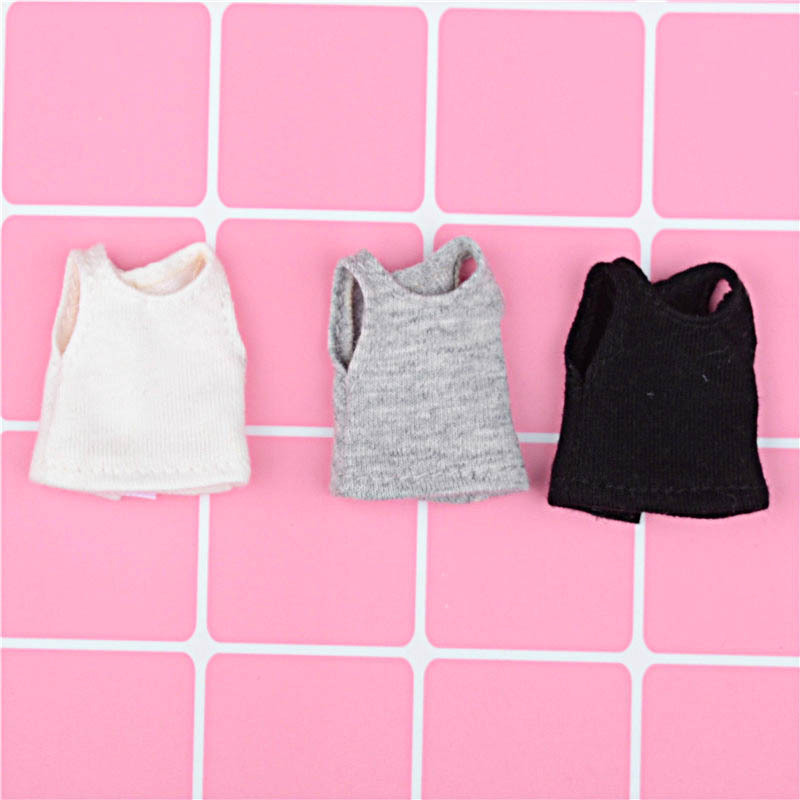 ใหม่สีทึบเสื้อกั๊กตุ๊กตาเสื้อผ้าเสื้อยืดสำหรับ Ob11,Obitsu11,Molly, 1/12bjd ตุ๊กตาเสื้อผ้าอุปกรณ์เสริมสำหรับตุ๊กตา