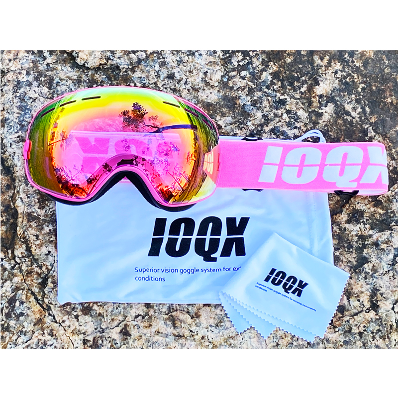 IOQX Ski Goggles Men Women Winter Outdoor Snow Sunglasses Anti-Fog Snowboard Glasses UV400 Double Layers Skiing Mask Goggles