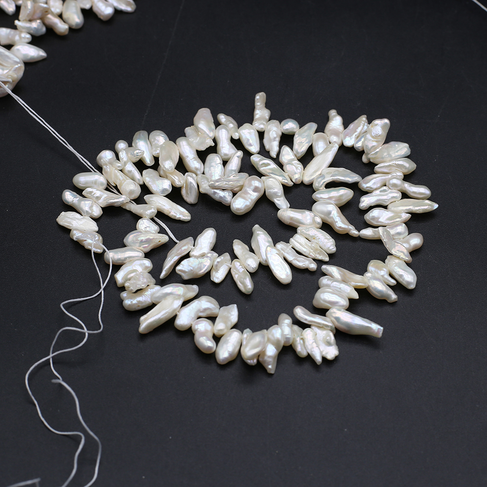 Perlas naturales de agua dulce, cuentas irregulares, cuentas con siete agujeros para DIY, pulsera, collar, joyería, pendiente, fabricación de accesorios