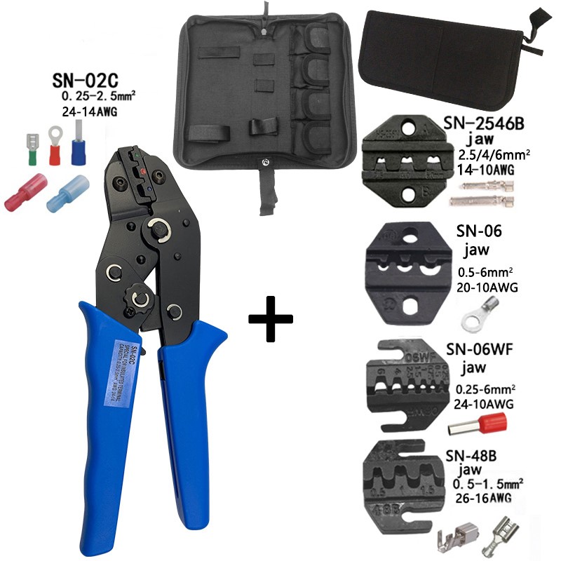 0.25-2.5มม.4 Crimping คีมชุดสำหรับ Self ปรับ Crimping Hand คีมสายไฟ Crimper มือชุดเครื่องมือ