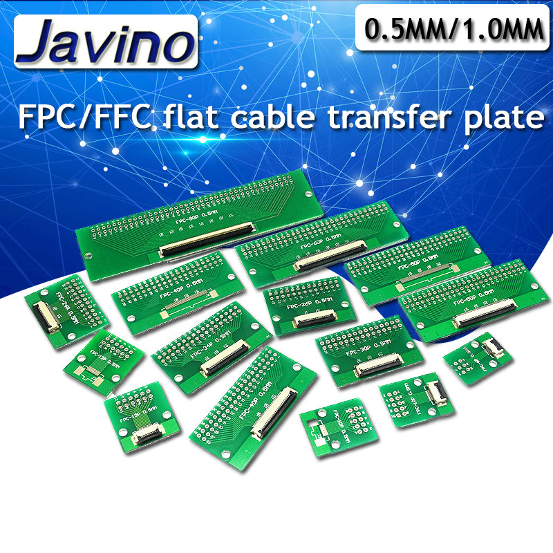 FPC/FFC Kabel Datar Transfer Plat Ini Diatas Dimasukkan DIY 0.5 MM 1 Mm Konektor 6P/8P/10P/20P/30P/40P/60P