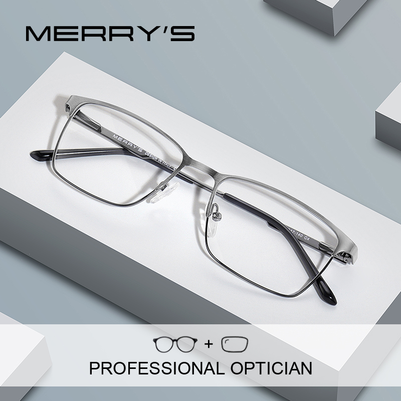 Очки merry's S2027PG мужские, модные ультралегкие оптические очки для близорукости по рецепту, в деловом стиле
