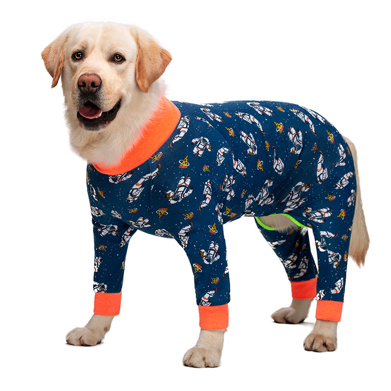 Roupas para cães, pijamas para cães médios e grandes, macio e aconchegante, macacão totalmente coberto para recuperação de animais de estimação, para meninas e meninos, cães cortável