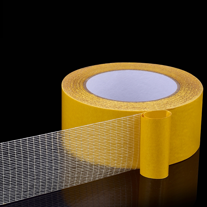 1 rouleau 20M ruban Double face haute viscosité grille Fiber Transparent Double face ruban adhésif fibre maille ruban