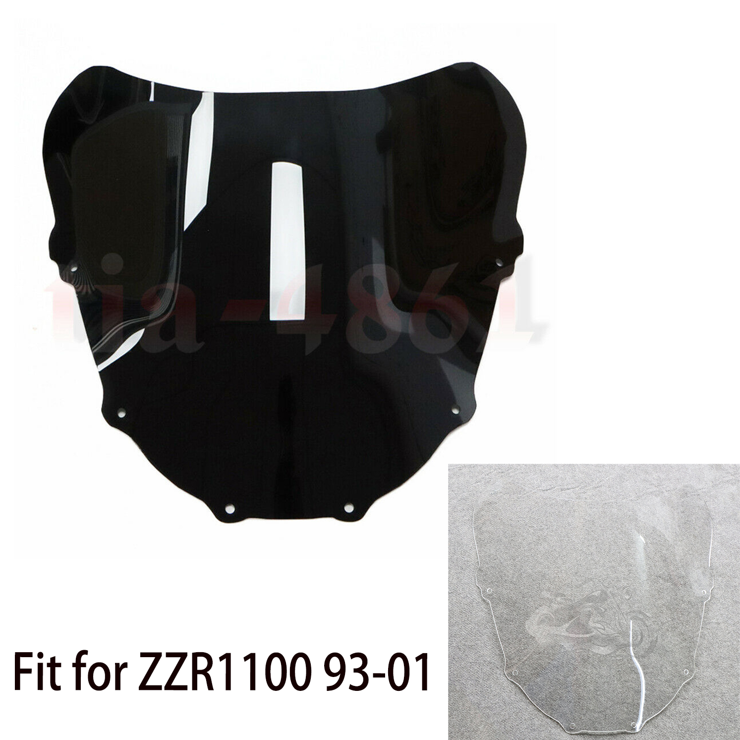 Fit Voor ZZR1100 1993 - 2001 Clear/Black Motorcycle Voorruit Voorruit Fit Voor ZX-11 Zx 1100 Zzr 1100 D ZX1100 ZX11