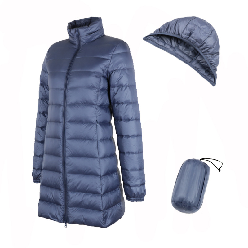 NewBang-abrigo largo con capucha para mujer, chaqueta de plumón desmontable, ultraligera, cálida, de invierno, 8XL, 7XL