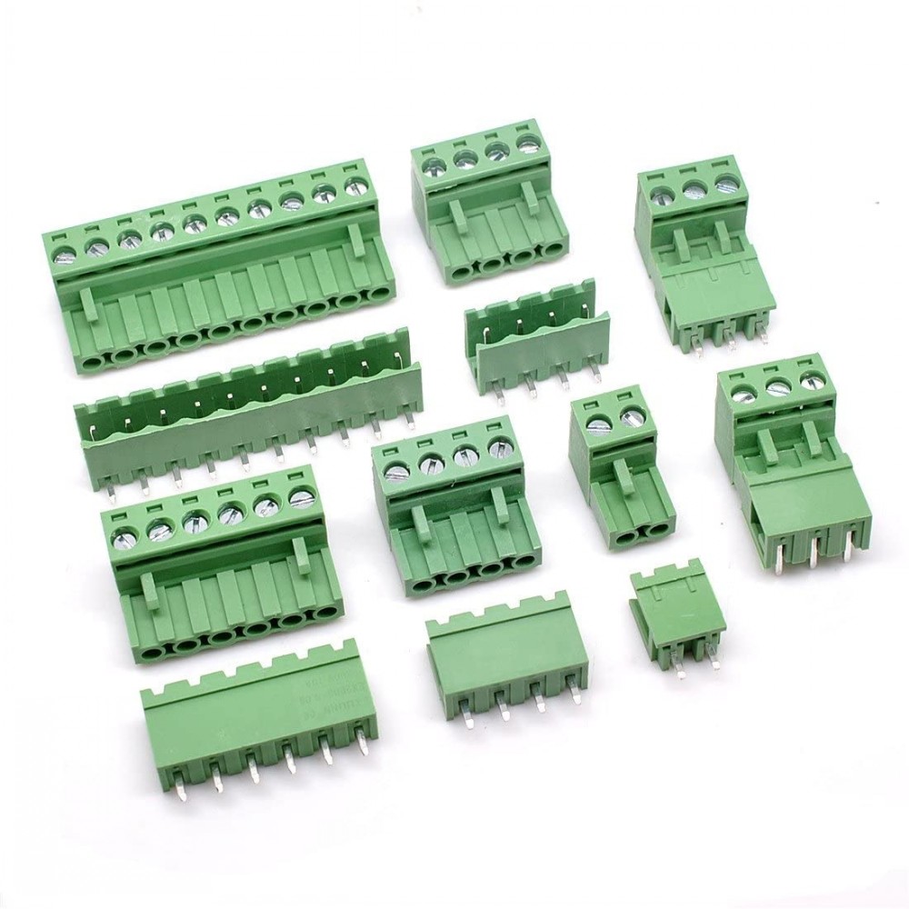100PCS Pitch 5,08mm Terminal Block Stecker 2EDG 5,08mm 2-12 Pin PCB Schraube Stecker Terminal Block KF2EDG Buchse PCB Schraube