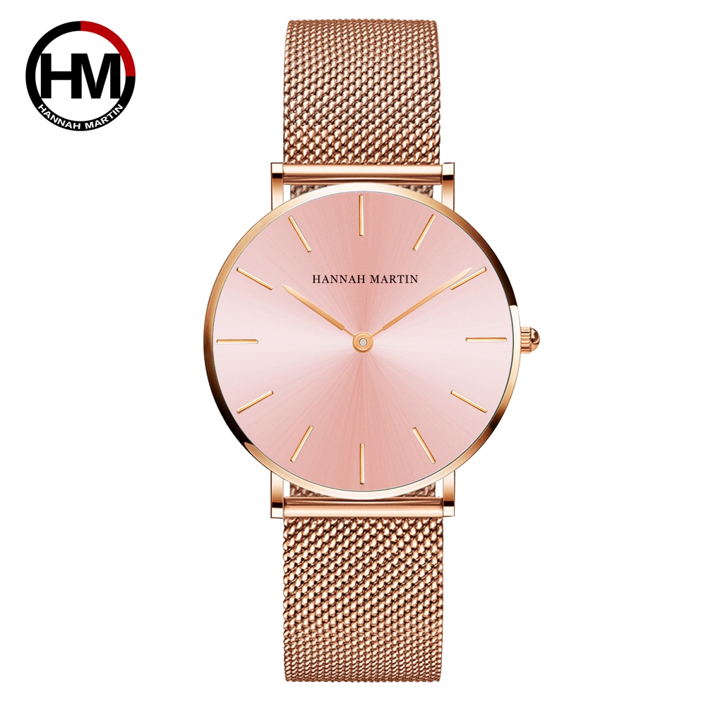 36mm nouveau 2021 japon mouvement à Quartz dames montres en acier inoxydable maille haut de gamme marque or Rose étanche femmes montres