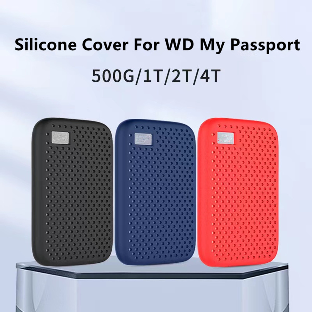 Housse de protection en Silicone souple, étui PSSD pour disque dur SSD Portable WD My Passport 500G/1T/2T/4T
