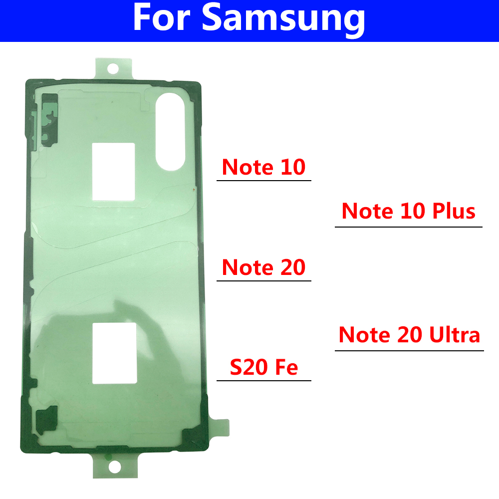 Waterproof Glue Back Battery Glass Cover Sticker For Samsung Note 10 Plus Lite 20 Ultra 7 8 9 Back Cover Door Adhesive