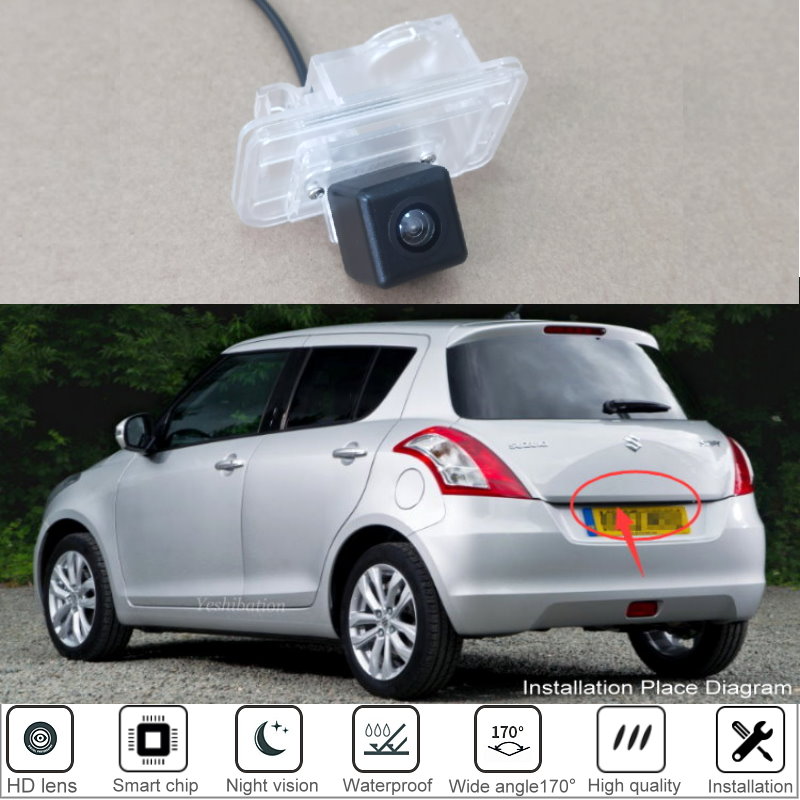 Yeshibation Kembali Kamera Parkir untuk Suzuki Swift ZC72S ZC82S ZC32S 2010 ~ 2017 HD CCD Night Vision + Reversing kamera
