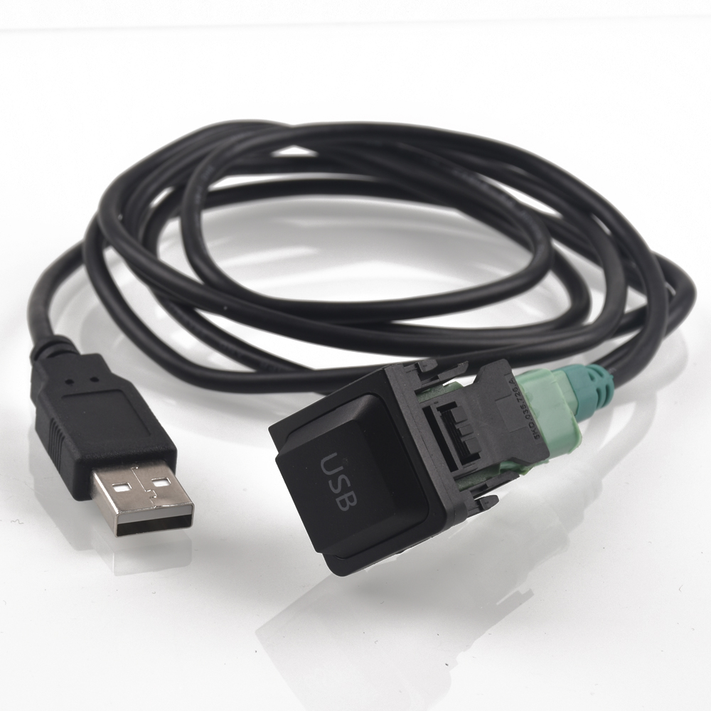 Samochód DIY Adapter USB kabel Audio USB włącznik do VW Golf MK5 MK6 VI 5 6 Jetta CC Tiguan Passat B6