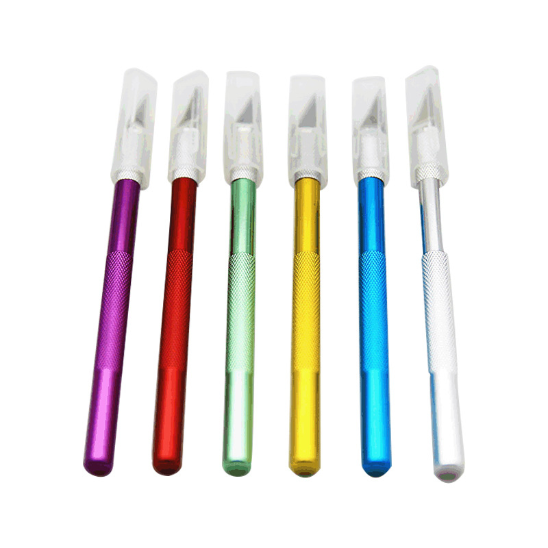 Kit de herramientas de cuchillo de bisturí de Metal Multicolor, cuchillas antideslizantes, cuchillo de Grabado, herramientas de tallado de corte de papel de película para teléfono móvil # 11
