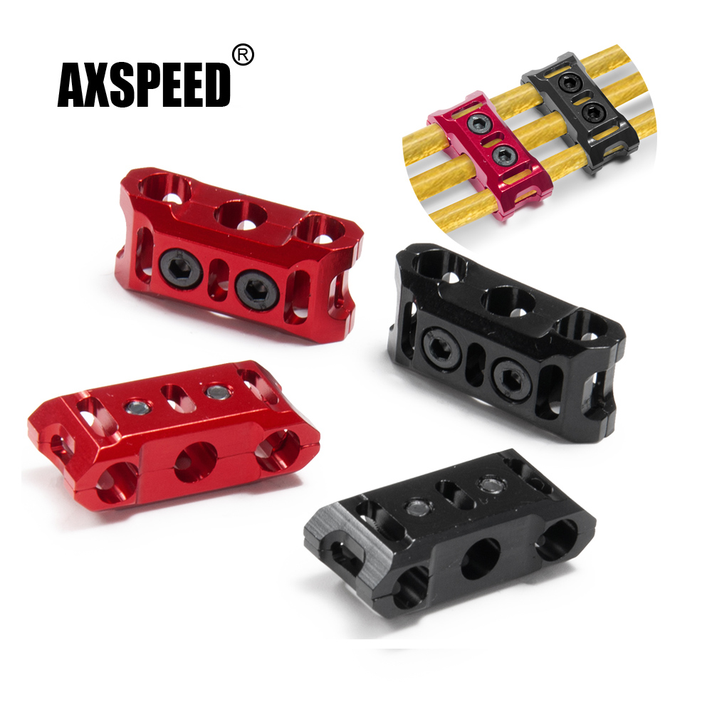 AXSPEED Алюминиевый сплав ESC Мотор Кабельный менеджер Проволока Фиксированный зажим Пряжка Предотвращает запутанную линии Зажим Инструмент для радиоуправляемой модели альпинизма Автомобиль
