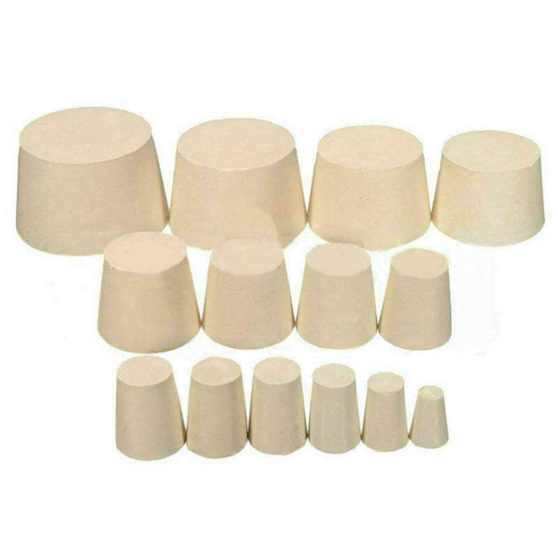 Tapón de goma con forma cónica sólida, tapón de tubo para botella, accesorios para muebles de laboratorio, 10 Uds.