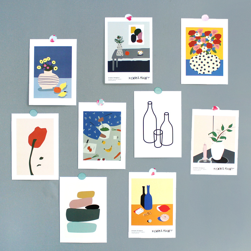 Ins jarrón de arte Simple para pared de habitación, póster pequeño creativo conciso, pegatina DIY, ACCESORIOS FOTOGRÁFICOS, decoración de fondo, papelería