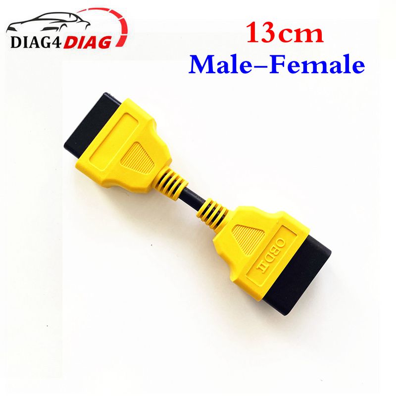 Przedłużacz samochodowy OBD2 16-pinowy 13 cm / 30 cm, interfejs złącza OBDII, adapter OBD 2 16-pinowy męski na żeński, rozgałęźnik Y 50 cm