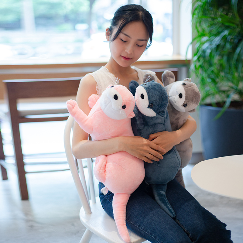 1pc 40/60/80CM Bella Lontra Giocattoli di Peluche Farciti Realistici Bambole di Animali Selvatici Morbido Bradipo Cuscino Decorazione Della Stanza Di Natale regalo per I Bambini