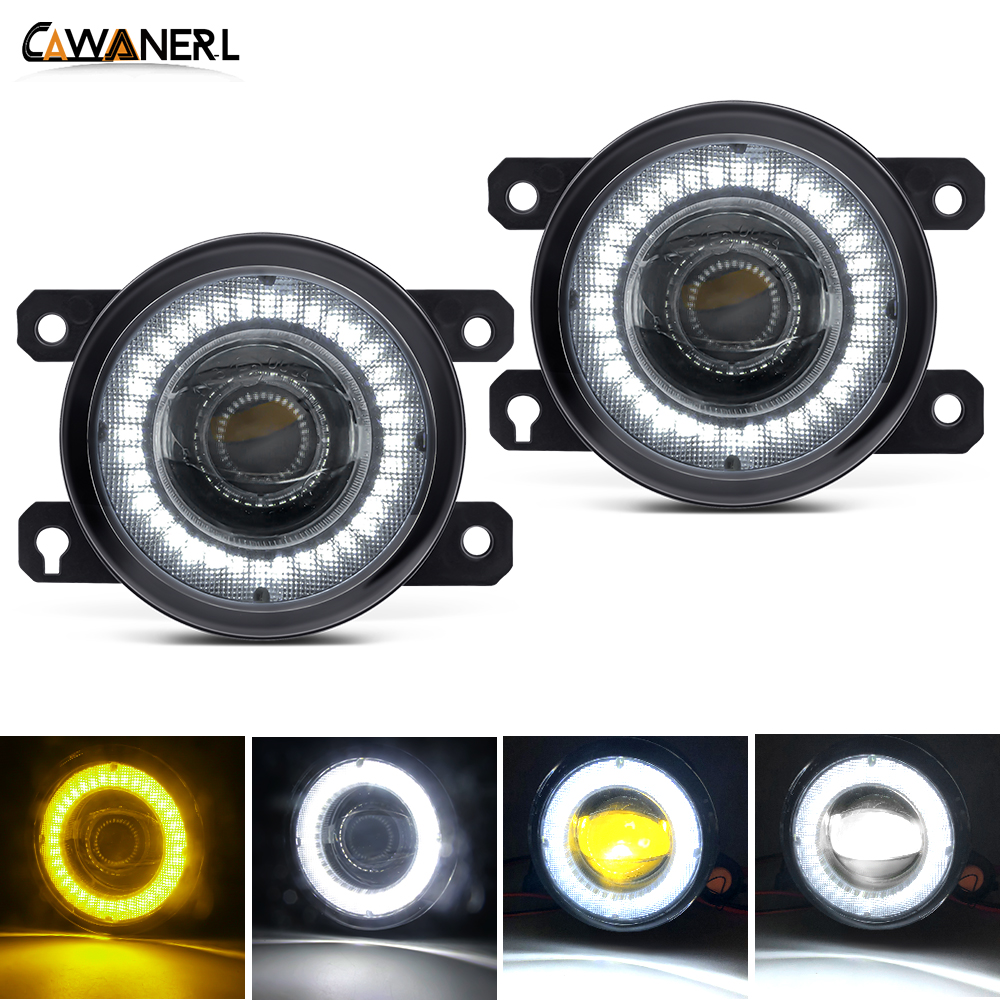 Auto Mistlamp Montage Led Lens Angel Eye Dagrijlicht Drl Voor Suzuki Jimny Grand Vitara Swift Splash SX4 XL7 Ignis Alto