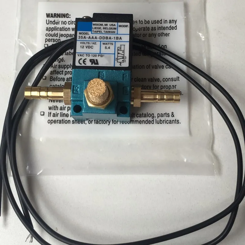 Высококачественный электромагнитный клапан 12 В 120PSI MAC с 3 портами 35A-AAA-DDBA-1BA 5,4 Вт с латунными комплектами