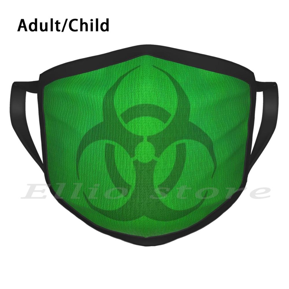 Green Poison Gás Biohazard Funny Print Reutilizável 2934 Cachecol Máscara Facial Biohazard Símbolo Perigo Gás Poison Green Nurgle