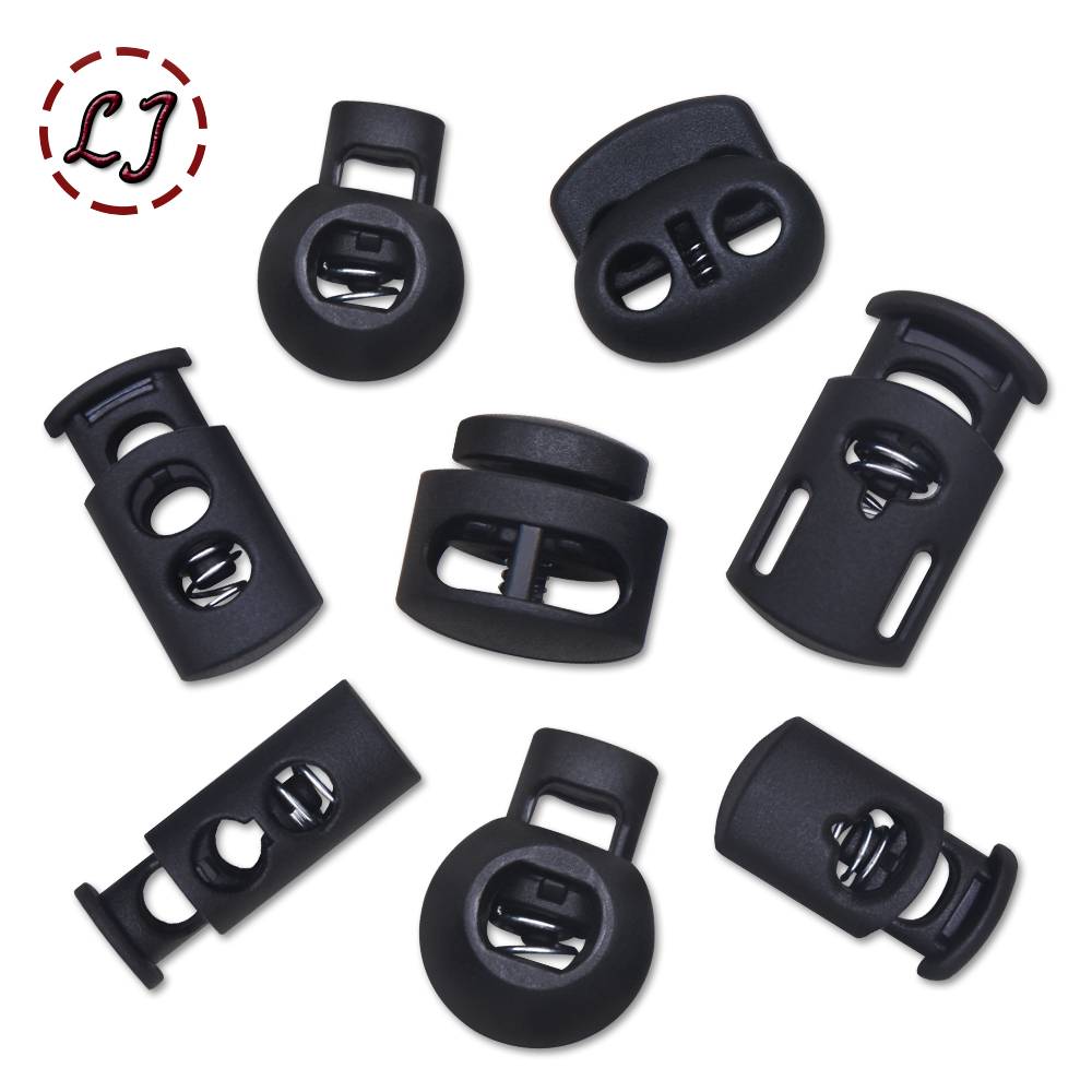 Bouchon de fermeture en plastique, 10 pièces, clip à bascule, bouton de construction noir givre Luminelace Sportedly, accessoire de sac à faire soi-même