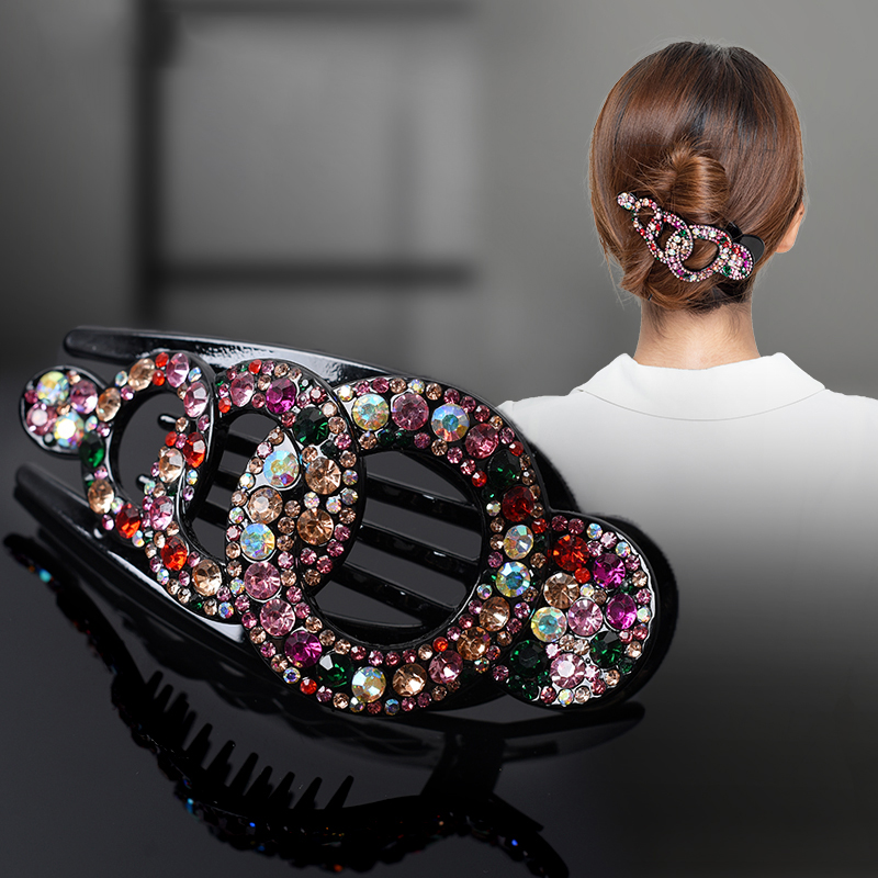 Mode Mädchen Strass Haar Klaue Baum Blatt Geometrische Nachahmung Barrettes Haarnadel Retro Kristall Haar Clips Frauen Haar Zubehör