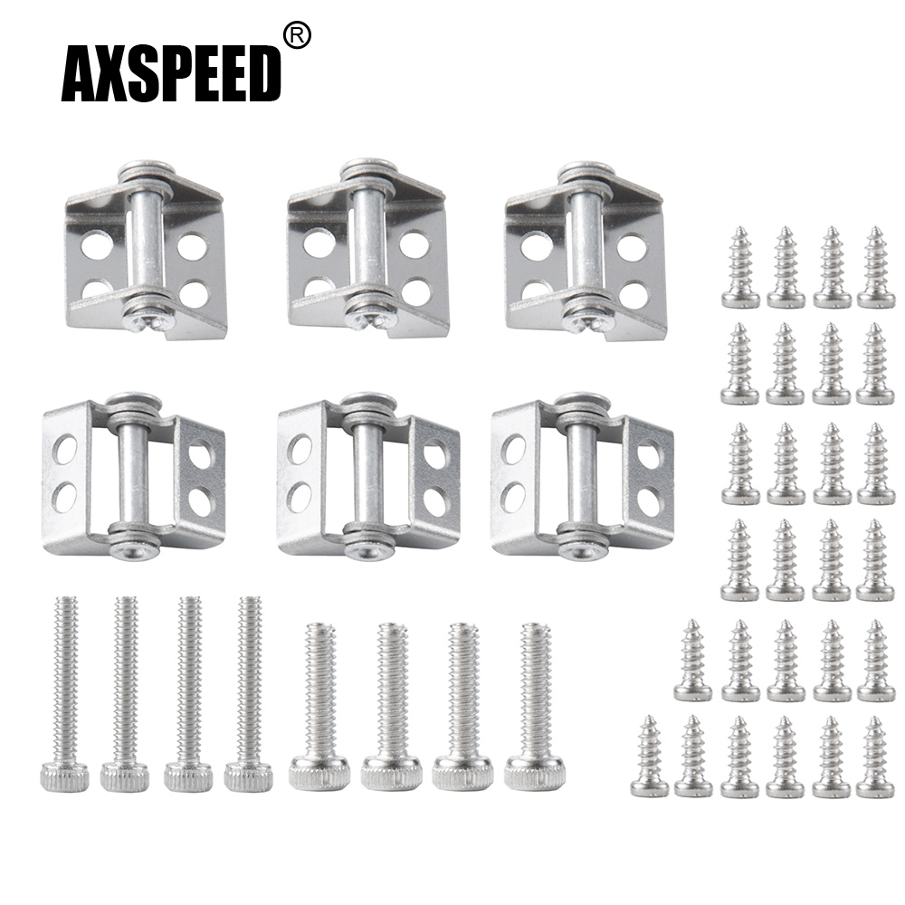 AXSPEED 6 Stuks Metalen Trailer Cargo Box Scharnier voor Tamiya R620 1/14 RC Tractor Truck Auto Upgrade Onderdelen Accessoires