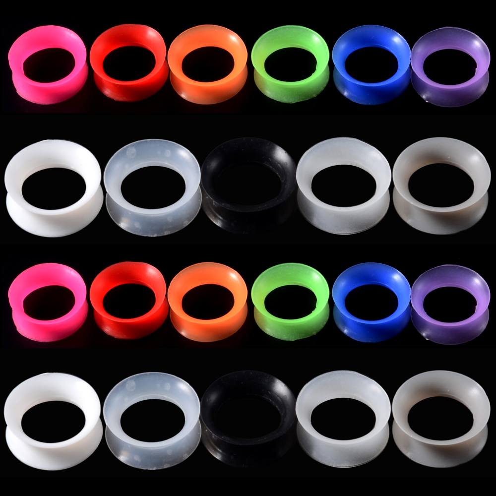 2 Stuks Siliconen Oordoppen En Tunnels Oor Piercings Earlets Geschroefd Oorbel Expander Oor Meters Lichaam Sieraden Piercings