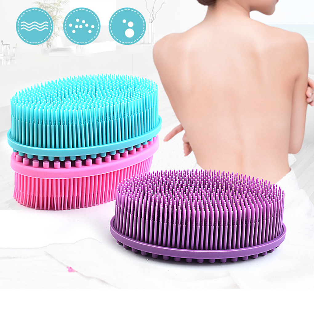 Cepillo corporal de silicona suave para baño, ducha, exfoliante para la piel, apto para baño de bebé, champú, cepillo de masaje Facial, suministros, envío directo