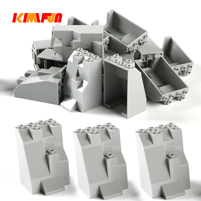 100 g/paczka Moc Rock Panel Rockery Mountain scena DIY ulica miasta widok luzem klocki zestaw klocków zabawki