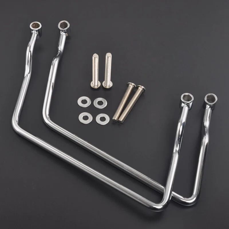 Universele 14Cm-24Cm Motorfiets Zadeltas Ondersteuning Bar Bagage Guard Beugel Mount Voor Honda Shadow Kawasaki Yamaha V star Suzuki